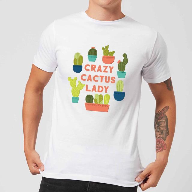 Crazy Cactus Lady Men's T-Shirt - White - XL - Weiß on Productcaster.