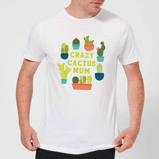 Crazy Cactus Mum Men's T-Shirt - White - 5XL - Weiß on Productcaster.