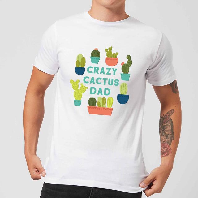 Crazy Cactus Dad Men's T-Shirt - White - L - Weiß on Productcaster.