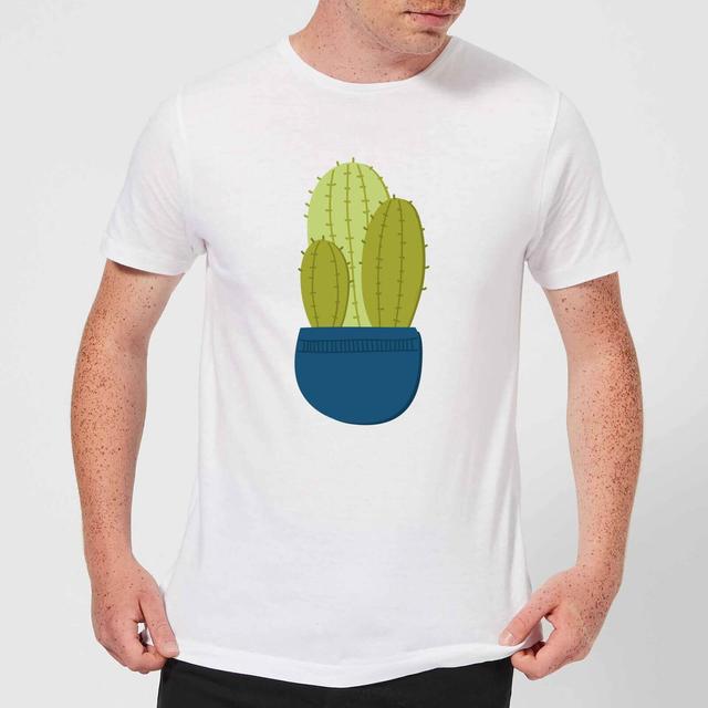 Three Potted Cacti Men's T-Shirt - White - S - Weiß on Productcaster.