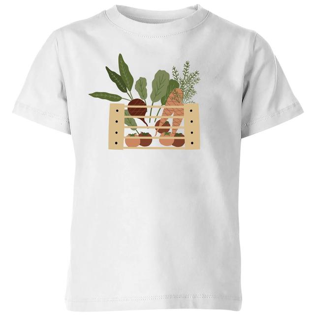 Vegetable Box Kids' T-Shirt - White - 5-6 Jahre - Weiß on Productcaster.