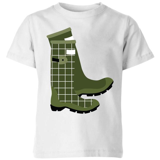 Wellies Kids' T-Shirt - White - 5-6 Jahre - Weiß on Productcaster.