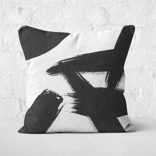 Overlapping Paintbrush Strokes Square Cushion - 60x60cm - Soft Touch on Productcaster.