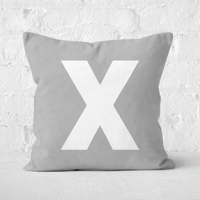 Letter X Square Cushion - 50x50cm - Soft Touch on Productcaster.