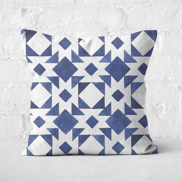 Watercolour Tile Pattern Square Cushion - 60x60cm - Soft Touch on Productcaster.