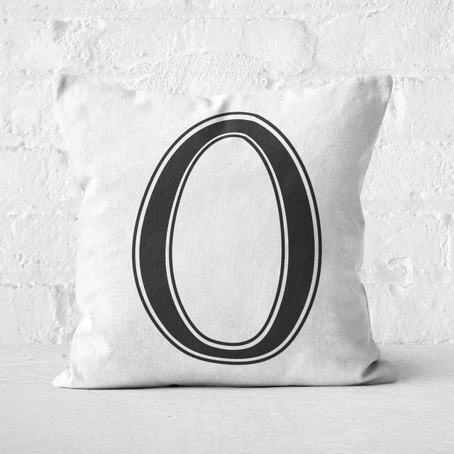 Handwritten O Square Cushion - 50x50cm - Soft Touch on Productcaster.