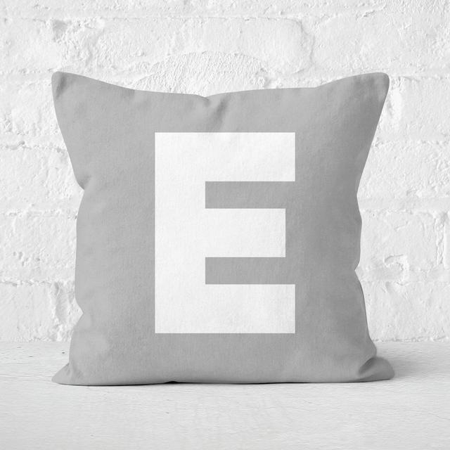 Letter E Square Cushion - 50x50cm - Soft Touch on Productcaster.