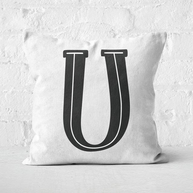 Handwritten U Square Cushion - 60x60cm - Soft Touch on Productcaster.