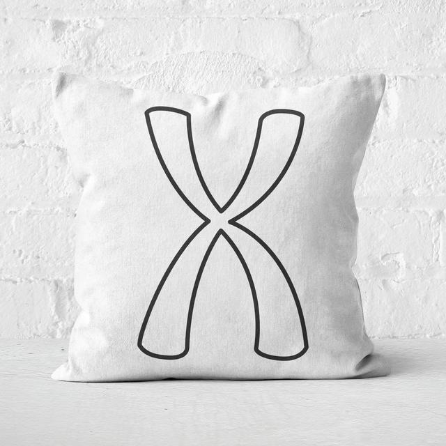 Handwritten X Square Cushion - 50x50cm - Soft Touch on Productcaster.