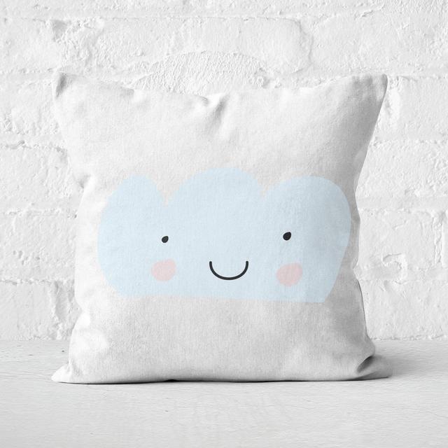 Light Blue Cloud Square Cushion - 60x60cm - Soft Touch on Productcaster.