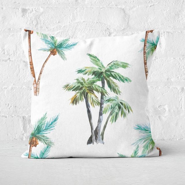 Palm Tree Square Cushion - 40x40cm - Soft Touch on Productcaster.