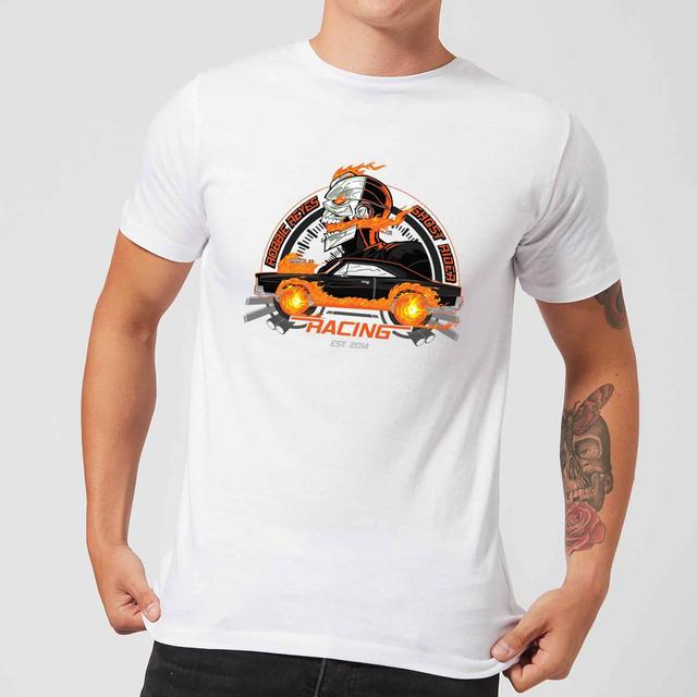 Marvel Ghost Rider Robbie Reyes Racing Men's T-Shirt - White - M - Vit on Productcaster.