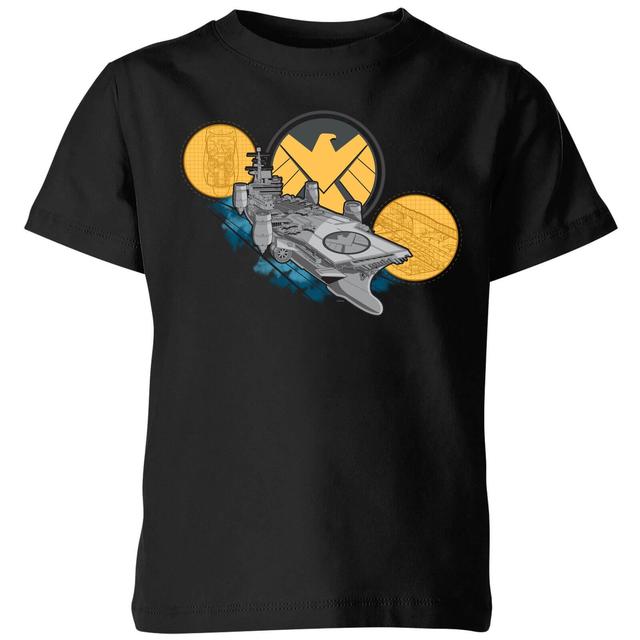 Marvel S.H.I.E.L.D. Helicarrier Kids' T-Shirt - Black - 11-12 Years - Black on Productcaster.