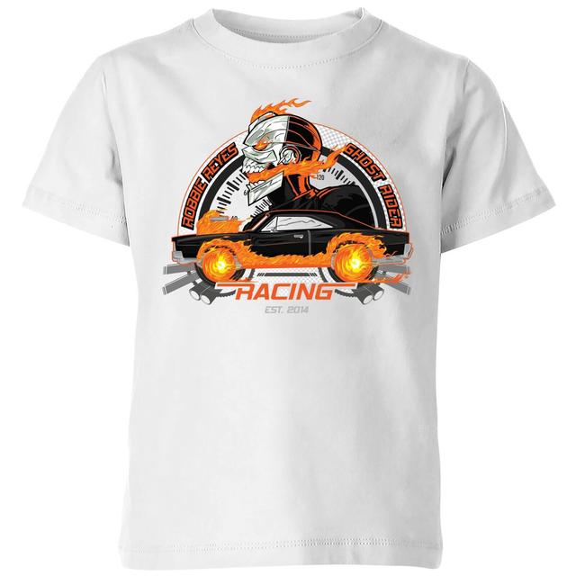 Camiseta para niño Ghost Rider Robbie Reyes Racing de Marvel - Blanco - 9-10 años - Blanco on Productcaster.