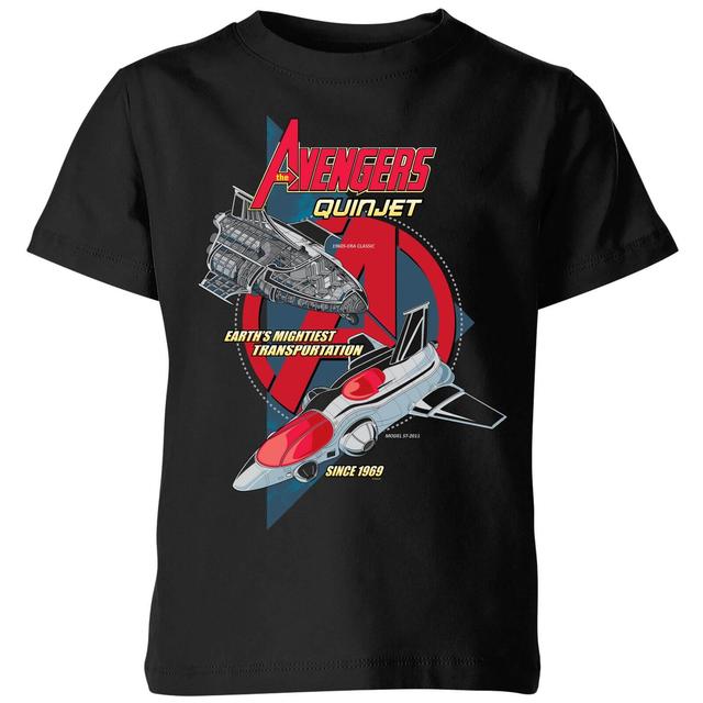 Marvel The Avengers Quinjet Kids' T-Shirt - Black - 9-10 Jahre on Productcaster.