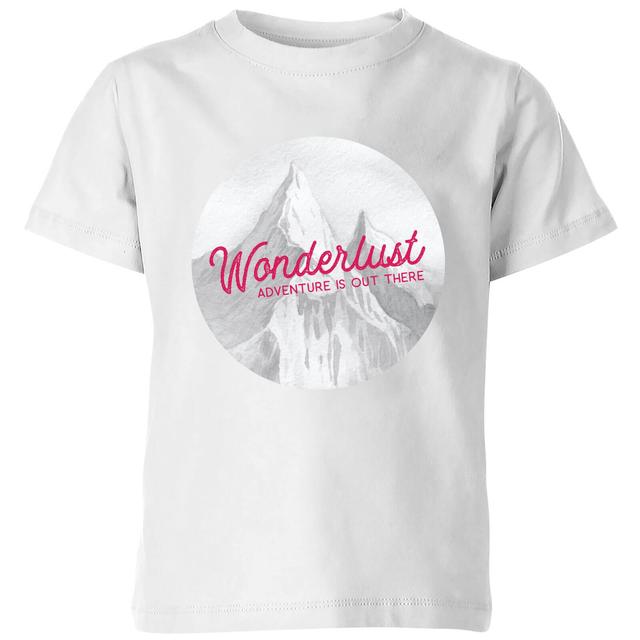 Mountain Wonderlust Adventure Is Out There Kids' T-Shirt - White - 3-4 Jahre - Weiß on Productcaster.