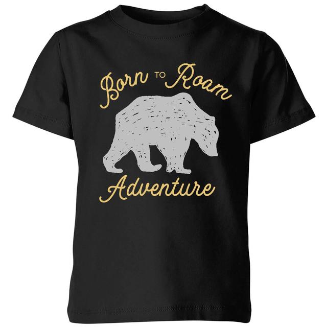 Adventure Born To Roam Kids' T-Shirt - Black - 3-4 Jahre - Schwarz on Productcaster.