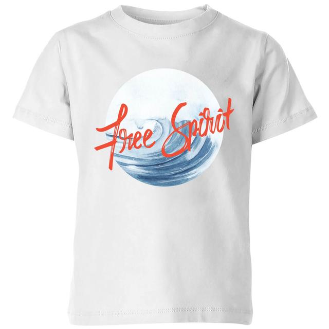 Free Spirit Tidal Wave Kids' T-Shirt - White - 11-12 Years - White on Productcaster.