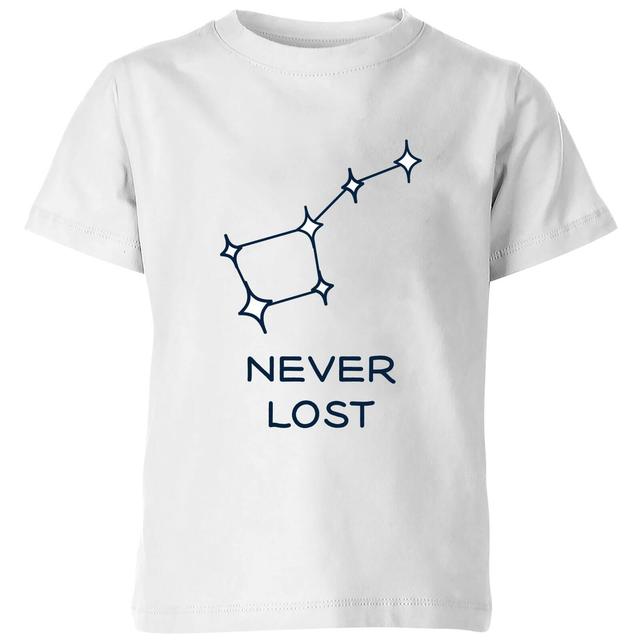 Little Dipper Constellation Never Lost Kids' T-Shirt - White - 3-4 Jahre - Weiß on Productcaster.