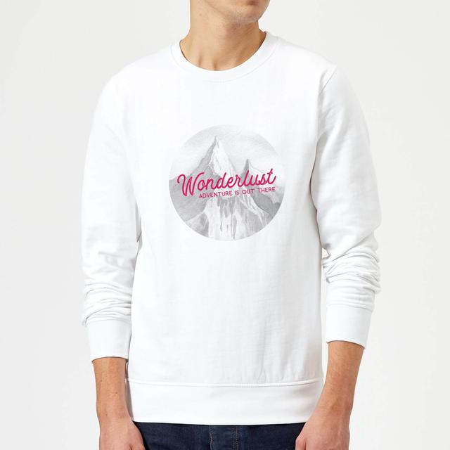 Mountain Wonderlust Adventure Is Out There Sweatshirt - White - L - White on Productcaster.