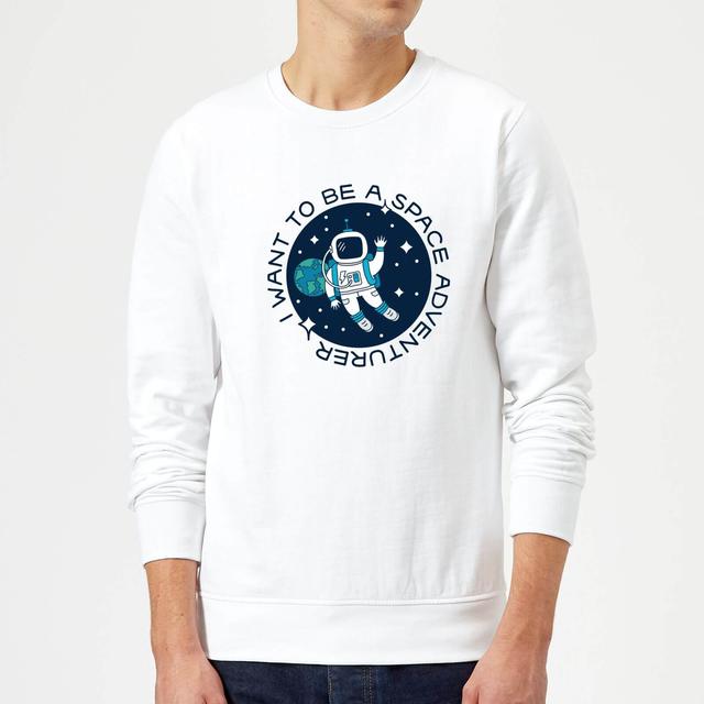 I Want To Be A Space Adventurer Sweatshirt - White - XXL - Weiß on Productcaster.