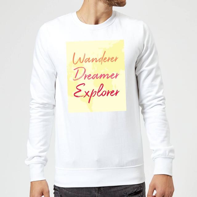 Wander Dreamer Explorer Background Sweatshirt - White - M - White on Productcaster.