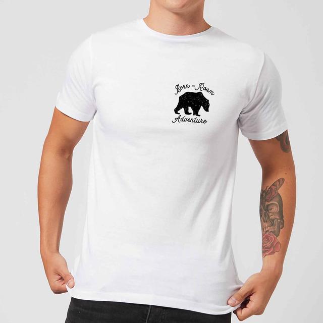 Born To Roam Adventure Pocket Print Men's T-Shirt - White - L - Weiß on Productcaster.