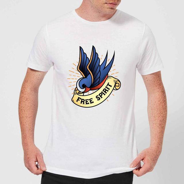 Swallow Free Spirit Men's T-Shirt - White - XL - Weiß on Productcaster.