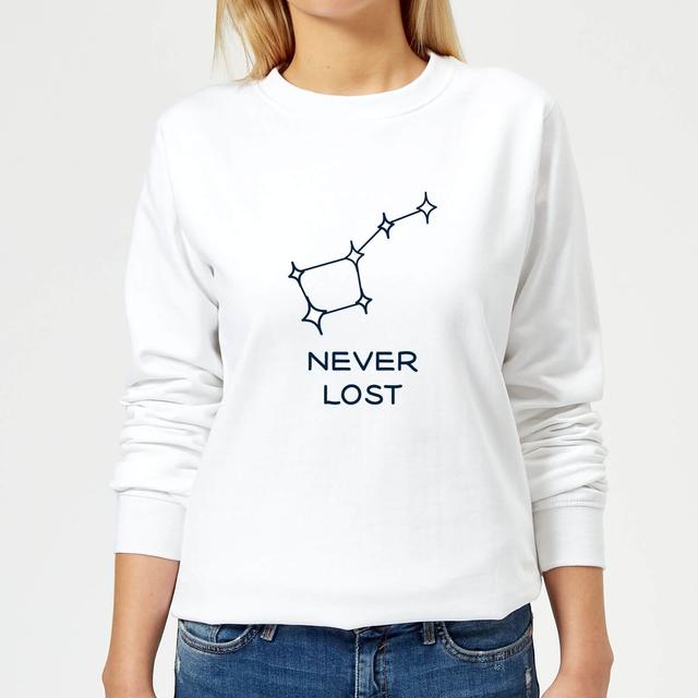 Little Dipper Constellation Never Lost Women's Sweatshirt - White - M - White on Productcaster.