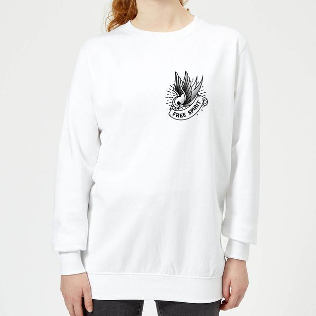 Swallow Free Spirit Pocket Print Women's Sweatshirt - White - XS - Weiß on Productcaster.