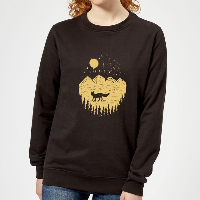 Moonlight Fox Adventure Women's Sweatshirt - Black - XXL - Schwarz on Productcaster.