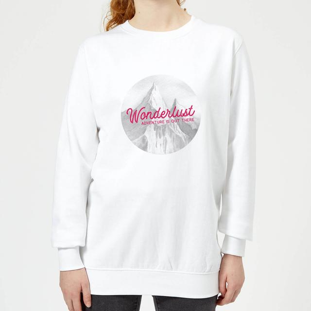 Mountain Wonderlust Adventure Is Out There Women's Sweatshirt - White - L - Weiß on Productcaster.