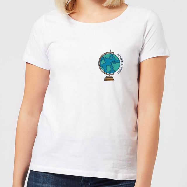 Globe Adventurer Pocket Print Women's T-Shirt - White - L - Weiß on Productcaster.