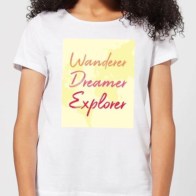 Wander Dreamer Explorer Background Women's T-Shirt - White - XXL - Weiß on Productcaster.