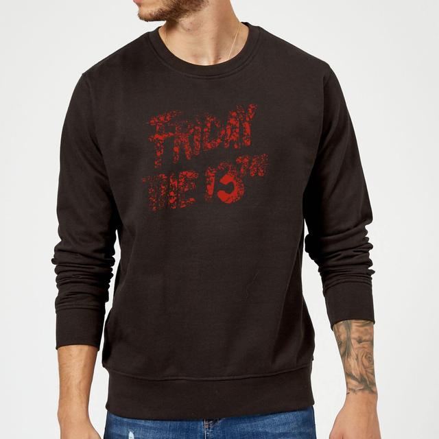 Friday the 13th Logo Blood Sweatshirt - Black - L - Schwarz on Productcaster.