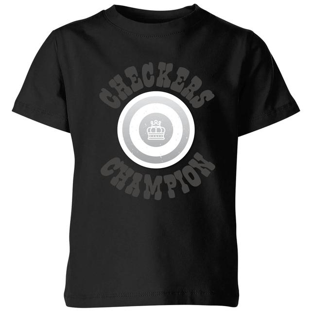 Checkers Champion White Checker Kids' T-Shirt - Black - 3-4 Jahre - Schwarz on Productcaster.