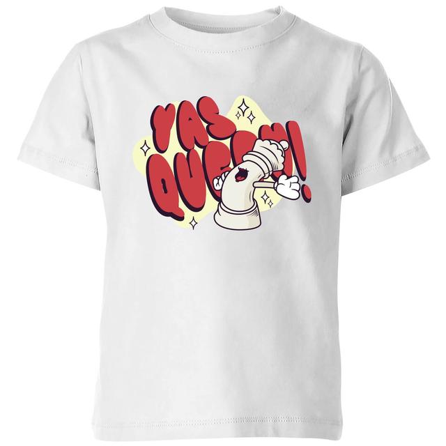 Yas Queen! Cartoon Kids' T-Shirt - White - 9-10 Years - White on Productcaster.