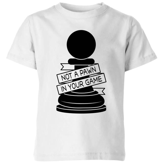 Pawn Chess Piece Kids' T-Shirt - White - 9-10 Jahre - Weiß on Productcaster.