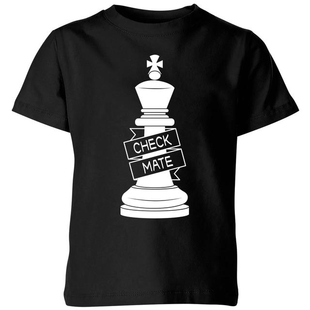 King Chess Piece Kids' T-Shirt - Black - 7-8 Years - Black on Productcaster.