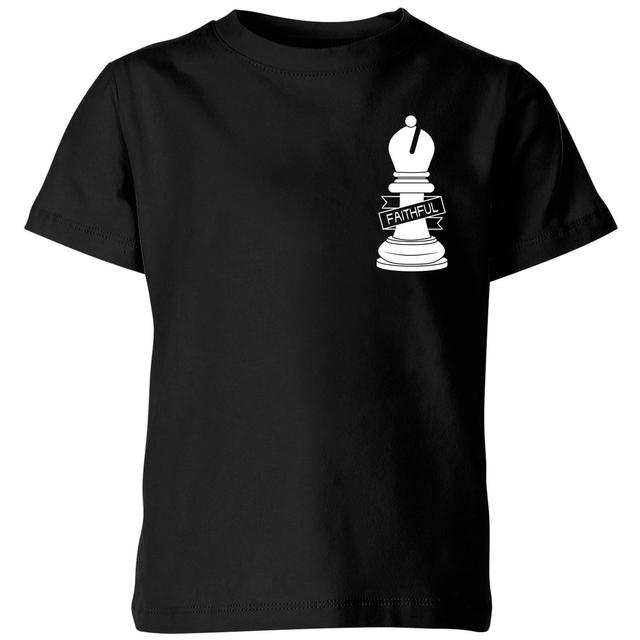 Faithful Pocket Print Kids' T-Shirt - Black - 11-12 Jahre - Schwarz on Productcaster.