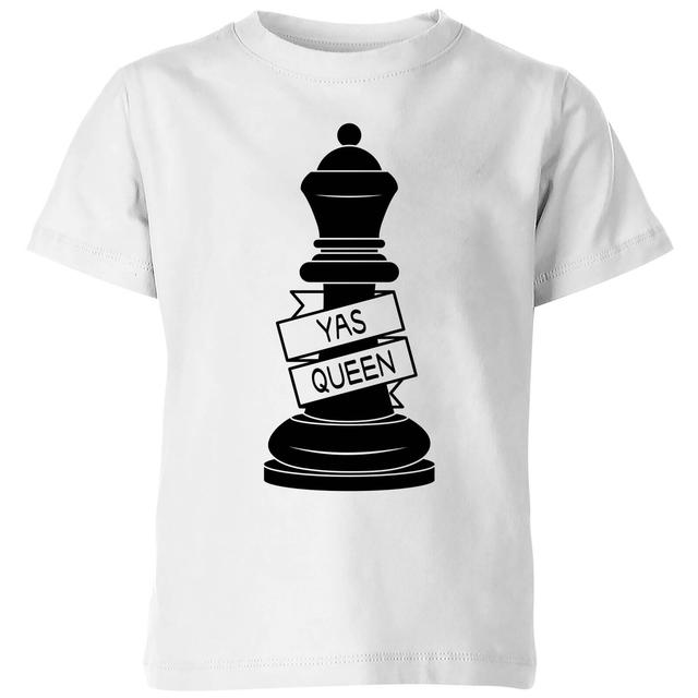 Queen Chess Piece Yas Queen Kids' T-Shirt - White - 7-8 Jahre - Weiß on Productcaster.