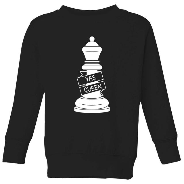 Queen Chess Piece Yas Queen Kids' Sweatshirt - Black - 11-12 Years - Black on Productcaster.