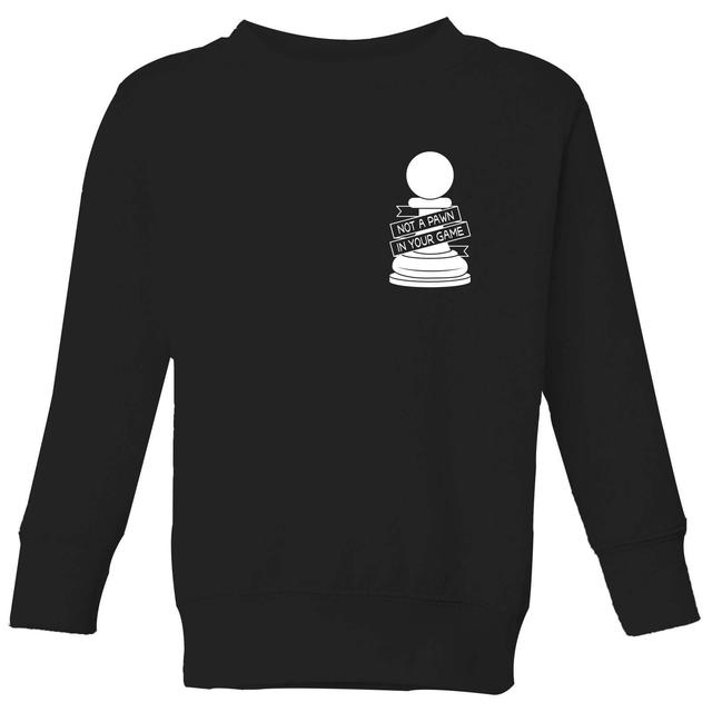 Not A Pawn In Your Game Pocket Print Kids' Sweatshirt - Black - 3-4 Jahre - Schwarz on Productcaster.