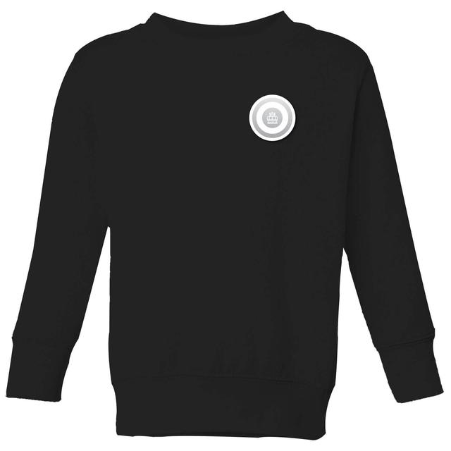 White Checker Pocket Print Kids' Sweatshirt - Black - 7-8 Jahre - Schwarz on Productcaster.