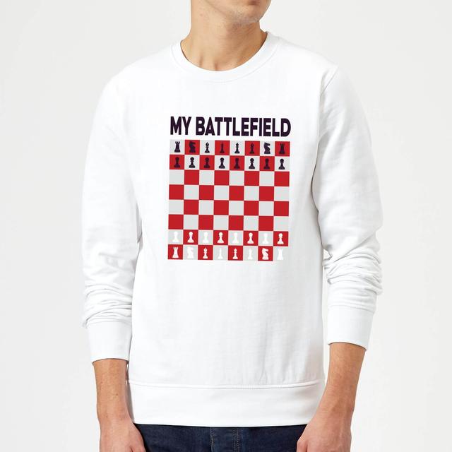 My Battlefield Chess Board Red & White Sweatshirt - White - M - Weiß on Productcaster.