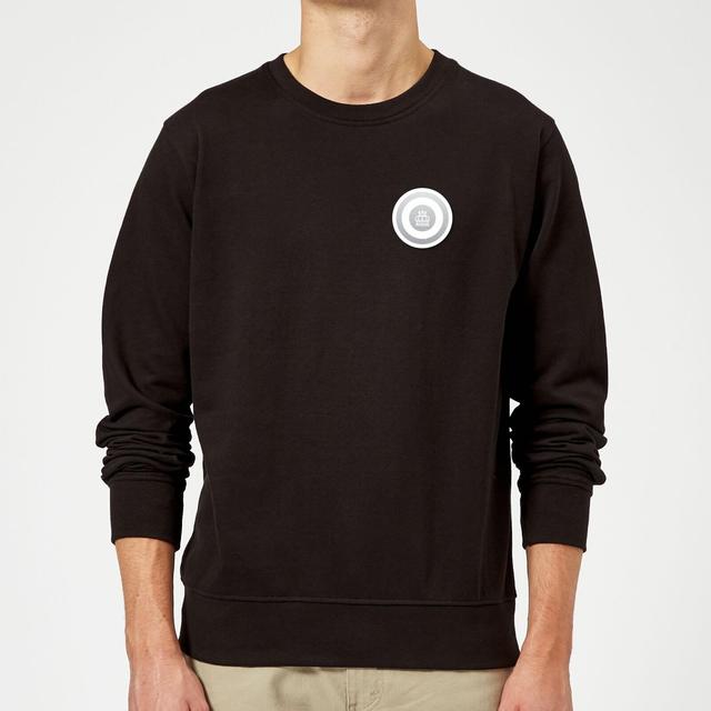 White Checker Pocket Print Sweatshirt - Black - M - Black on Productcaster.