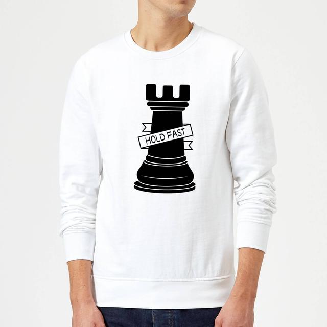 Rook Chess Piece Hold Fast Sweatshirt - White - XXL - Weiß on Productcaster.