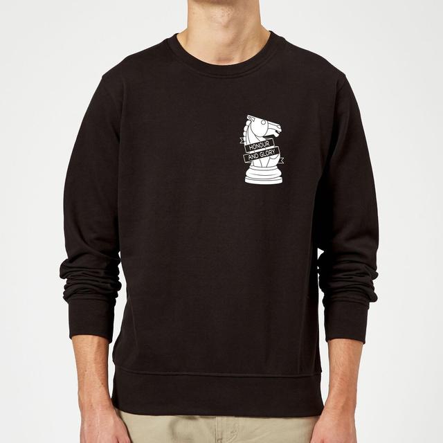 Honour And Glory Pocket Print Sweatshirt - Black - L - Schwarz on Productcaster.