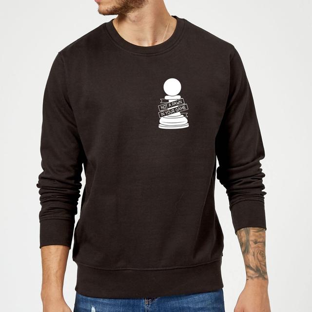 Not A Pawn In Your Game Pocket Print Sweatshirt - Black - XL on Productcaster.