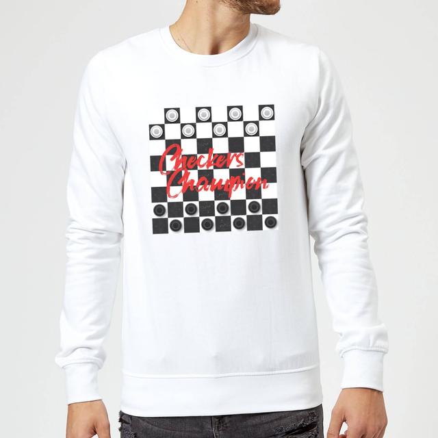 Checkers Board Champion Sweatshirt - White - XXL - Weiß on Productcaster.